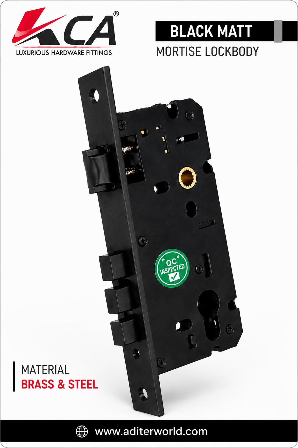 MORTISE LOCKBODY BLACK MATT