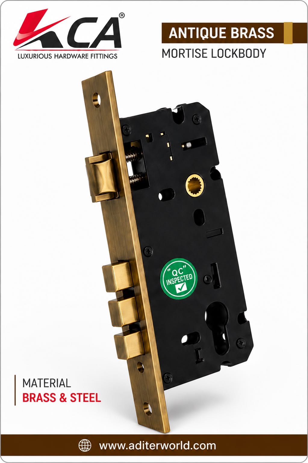 MORTISE LOCKBODY ANTIQUE BRASS